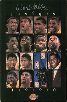 1989-90 Kareem Abdul-Jabbar Signed Los Angeles Lakers Media Guide (Abdul-Jabbar LOA)